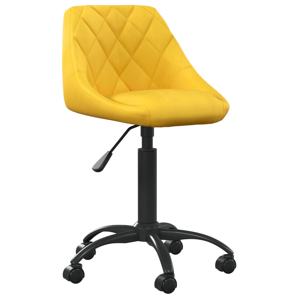 Chaise de bureau Jaune moutarde Velours - XIOS