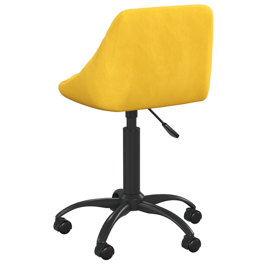 Chaise de bureau Jaune moutarde Velours - XIOS