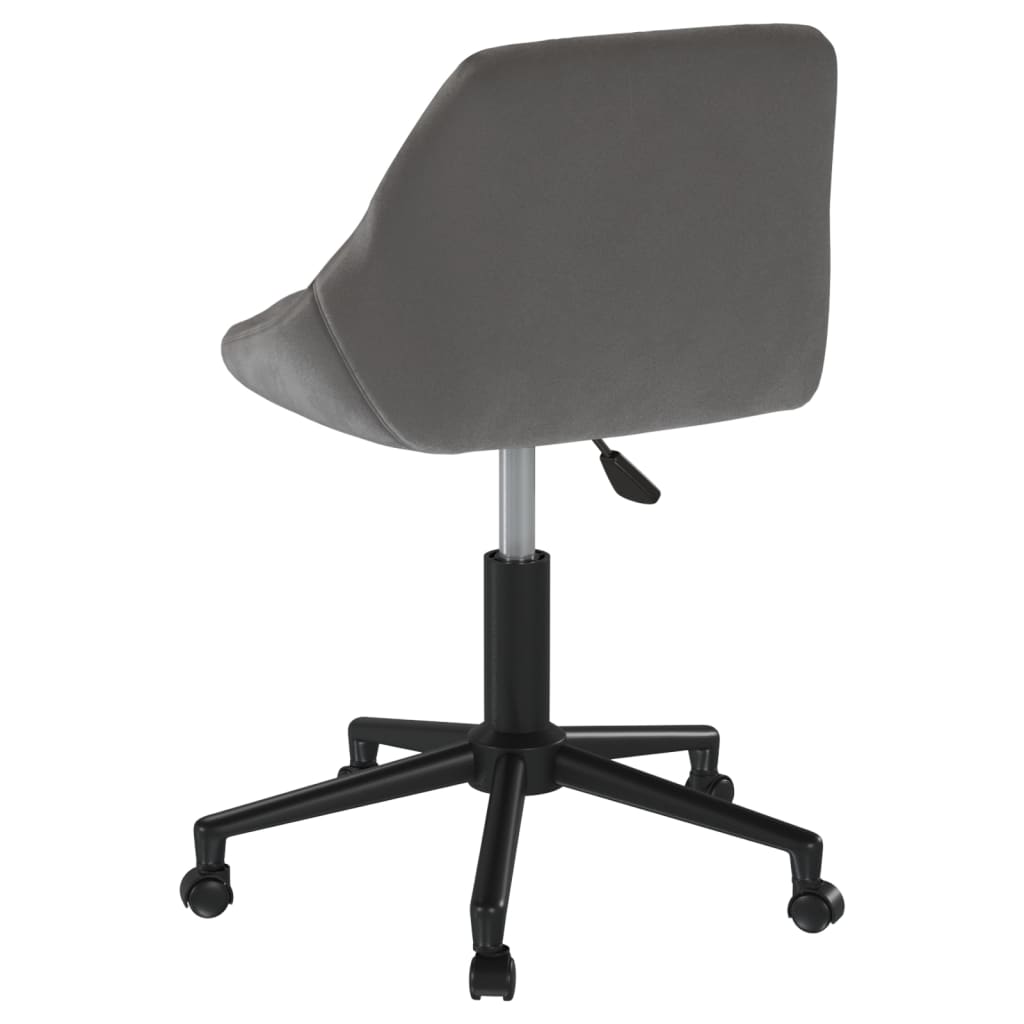 Chaise pivotante de salle à manger Gris foncé Velours - XIOS