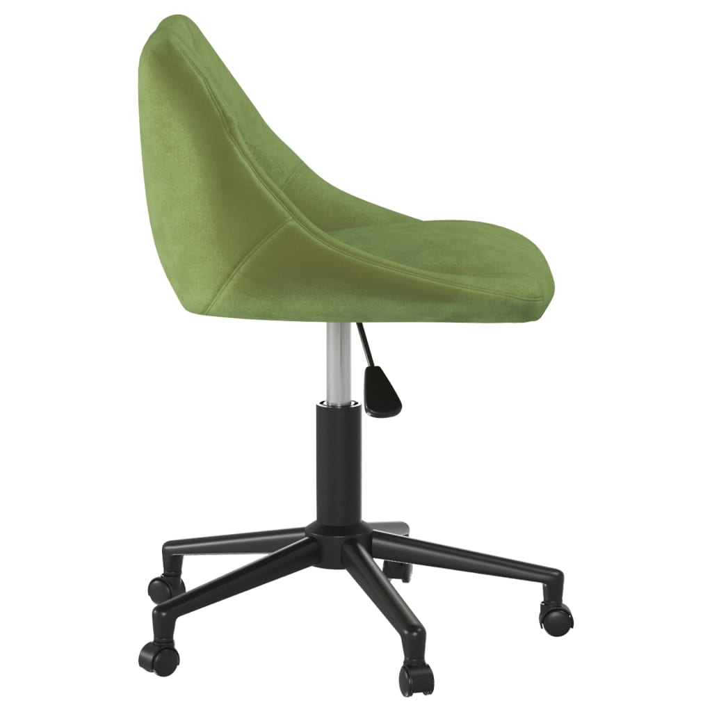 Chaise pivotante de salle à manger Vert clair Velours - XIOS