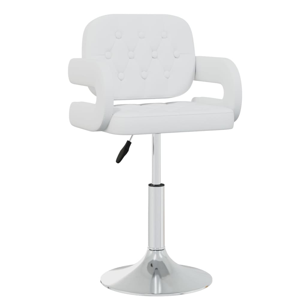 Chaises pivotantes à manger lot de 4 Blanc Similicuir - XIOS