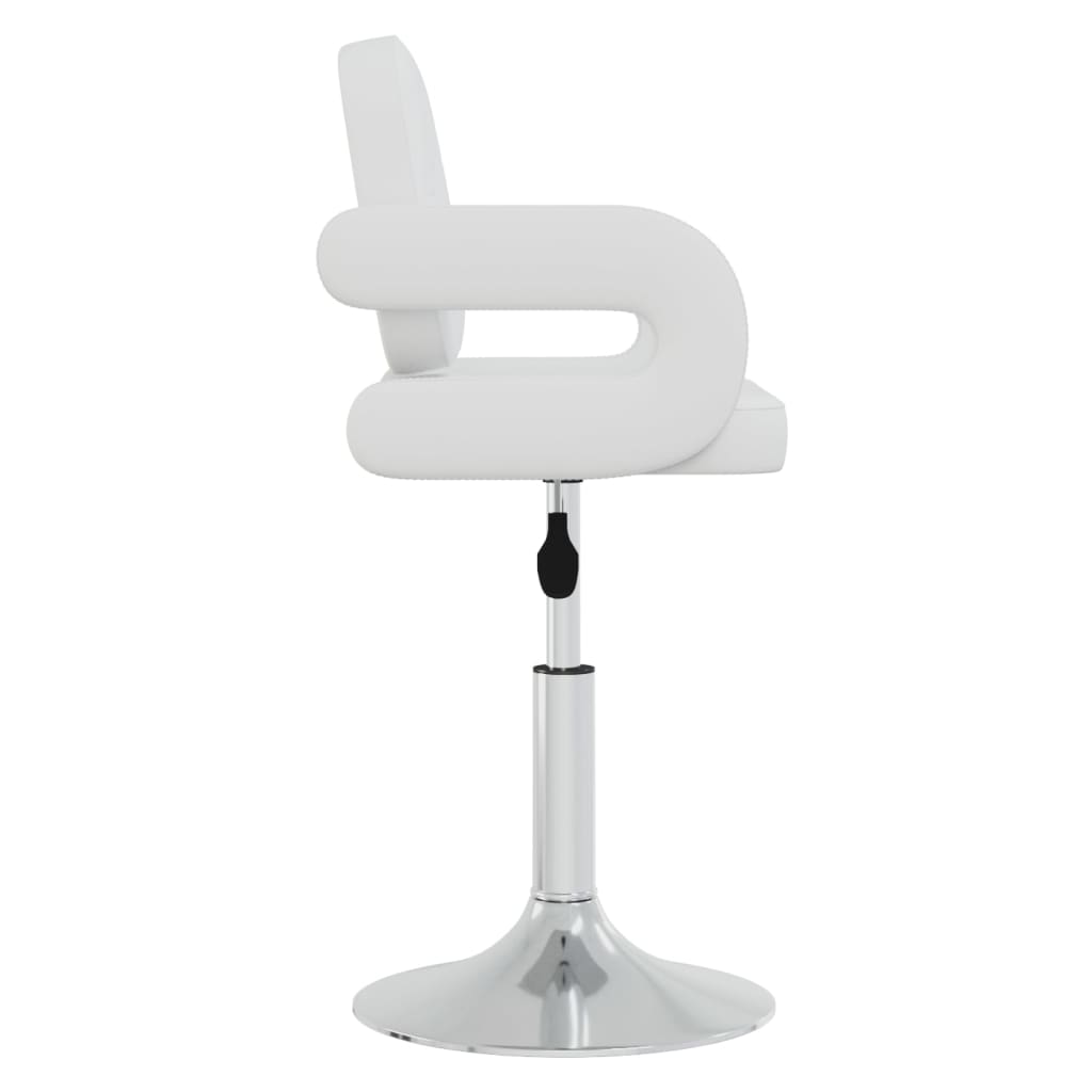 Chaises pivotantes à manger lot de 4 Blanc Similicuir - XIOS