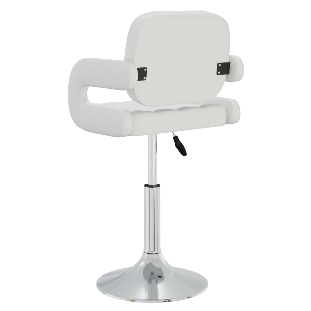 Chaises pivotantes à manger lot de 4 Blanc Similicuir - XIOS