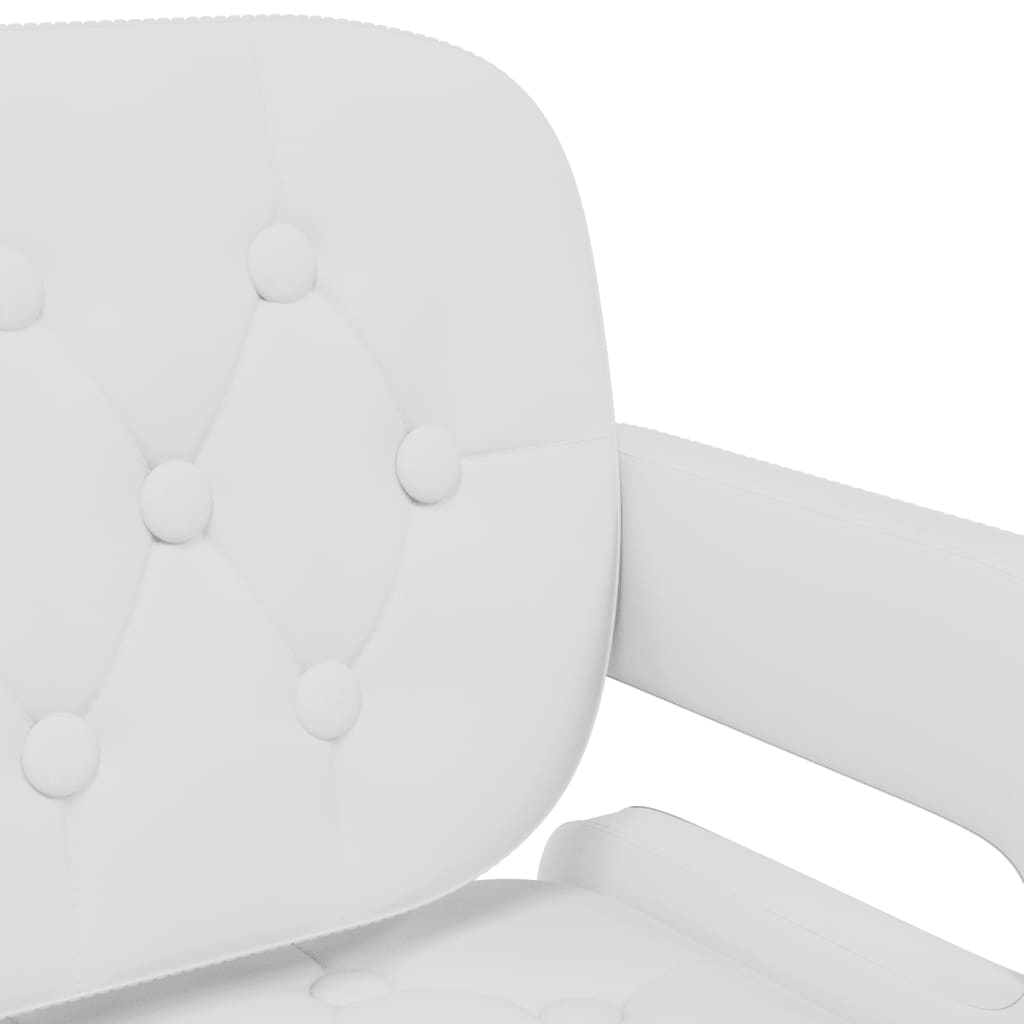 Chaises pivotantes à manger lot de 4 Blanc Similicuir - XIOS