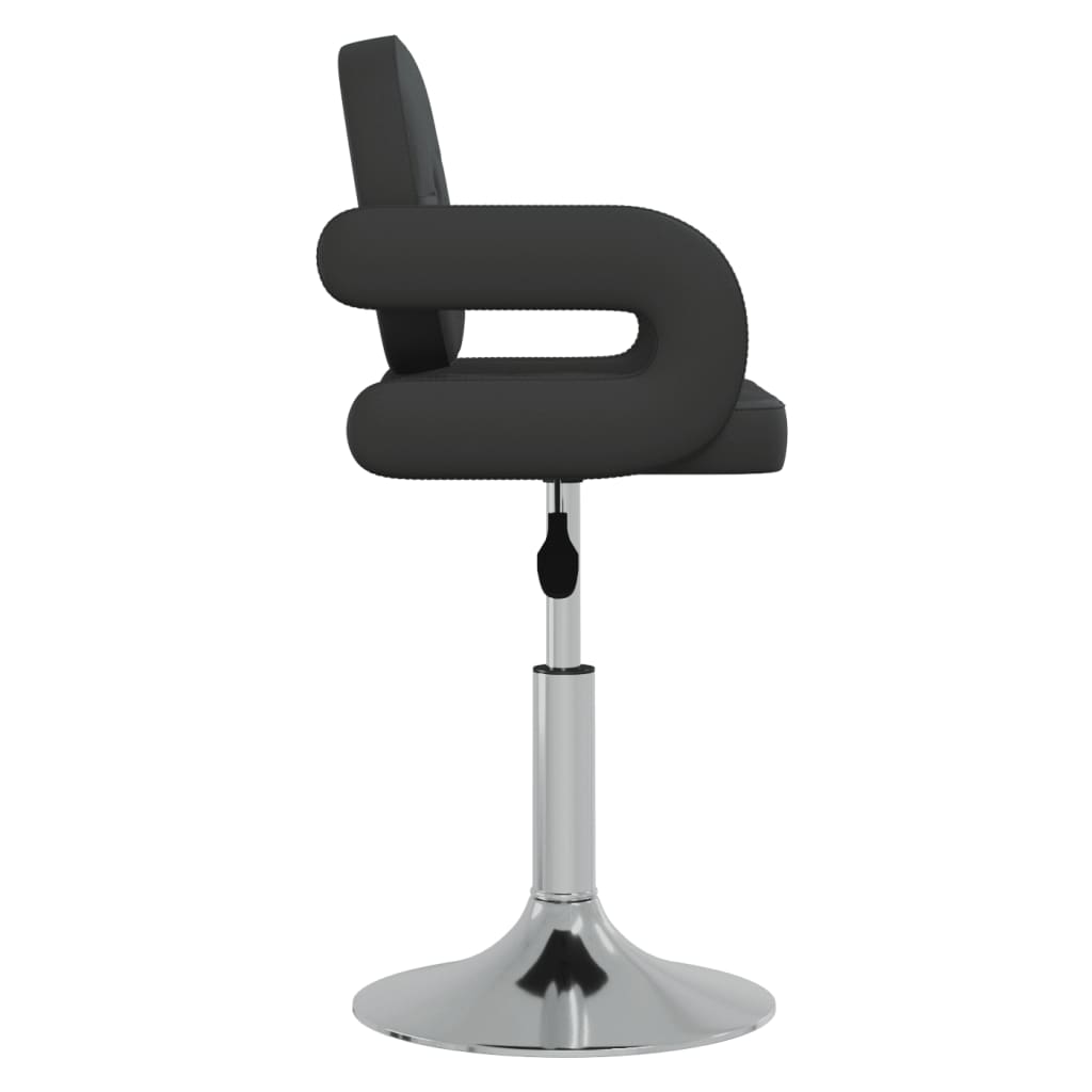 Chaises pivotantes à manger lot de 4 Noir Similicuir - XIOS
