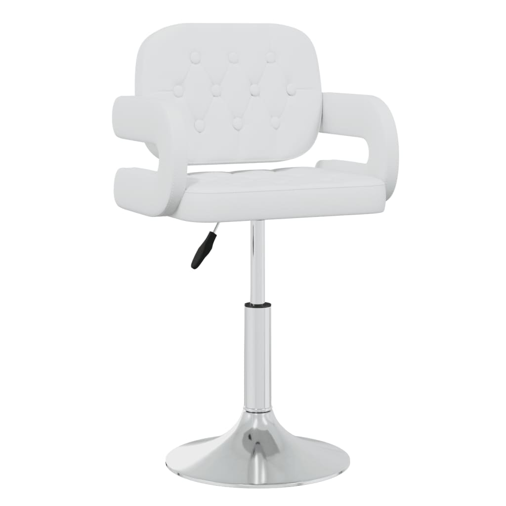 Chaises pivotantes à manger lot de 6 blanc similicuir - XIOS