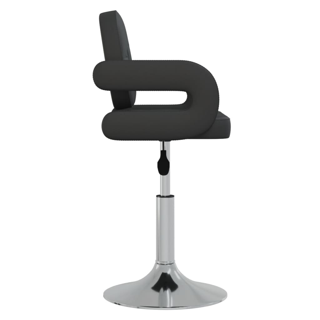 Chaises pivotantes à manger lot de 6 noir similicuir - XIOS