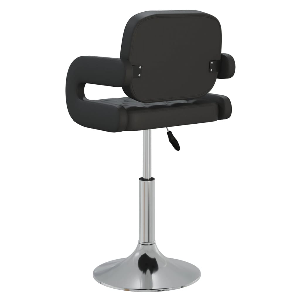 Chaises pivotantes à manger lot de 6 noir similicuir - XIOS
