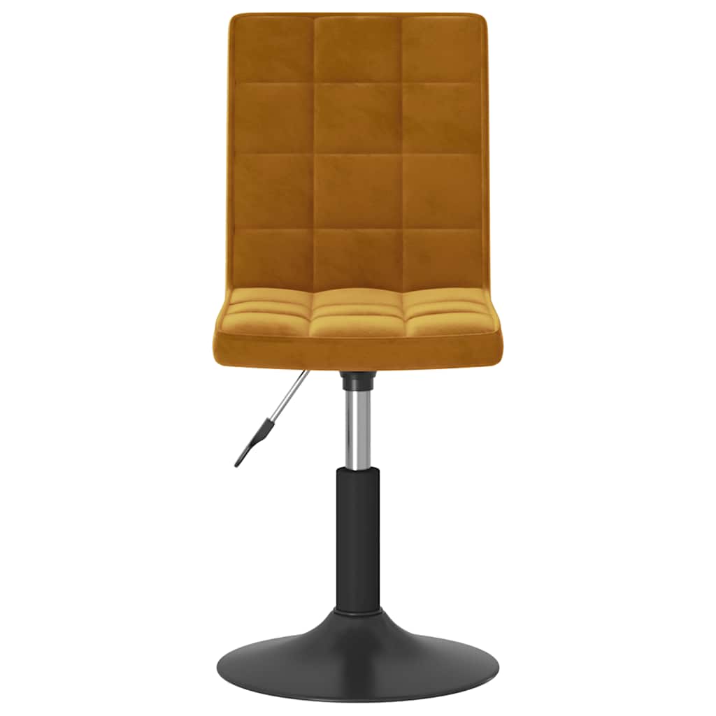 Chaises pivotantes à manger lot de 4 marron velours - XIOS