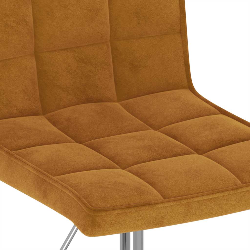 Chaises pivotantes à manger lot de 4 marron velours - XIOS