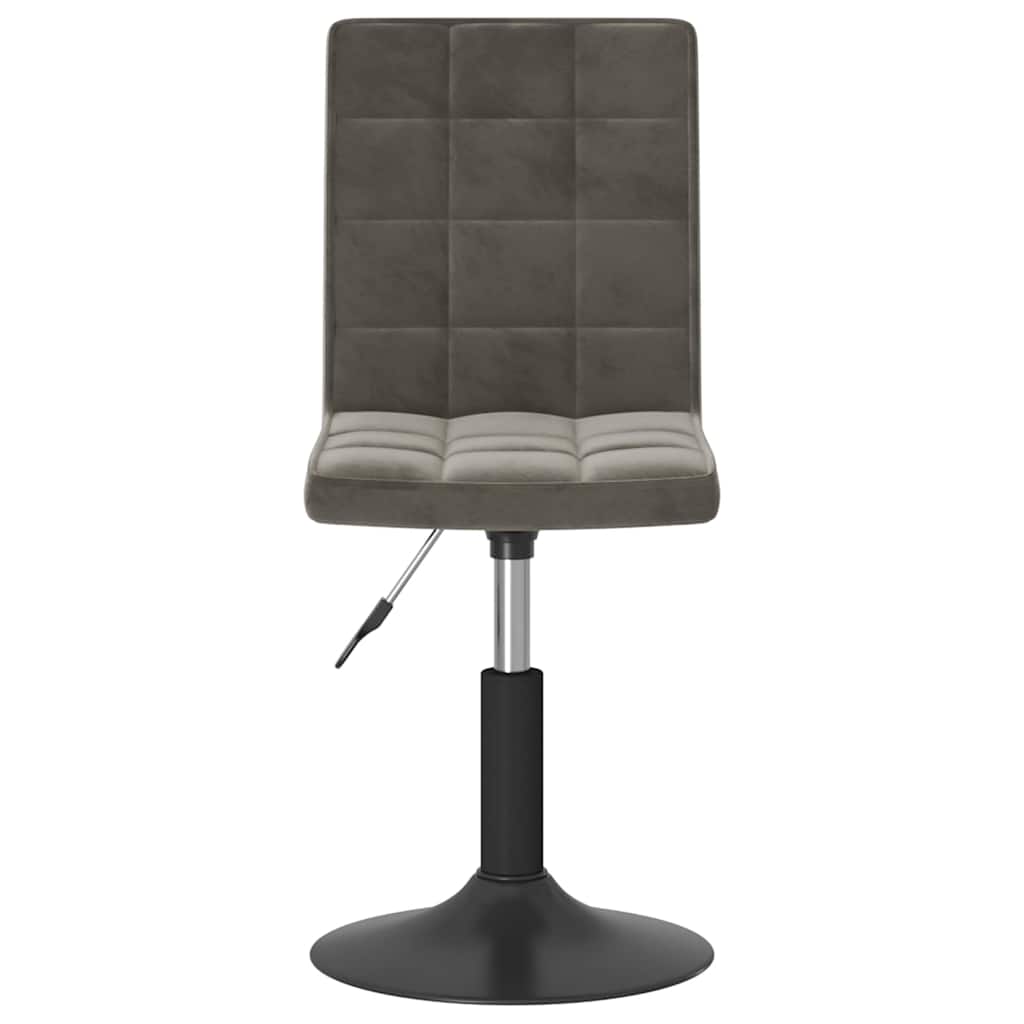 Chaises pivotantes à manger lot de 4 gris foncé velours
