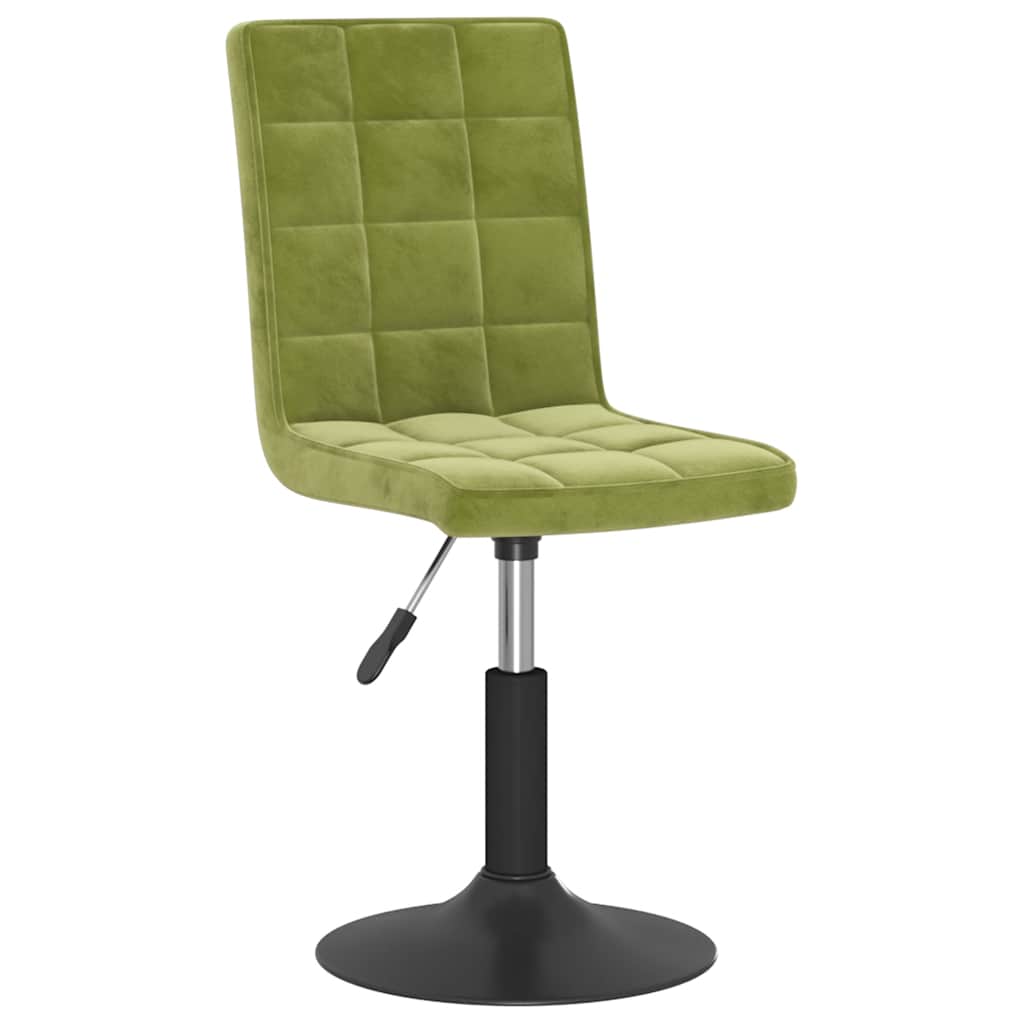 Chaises pivotantes à manger lot de 4 vert clair velours - XIOS