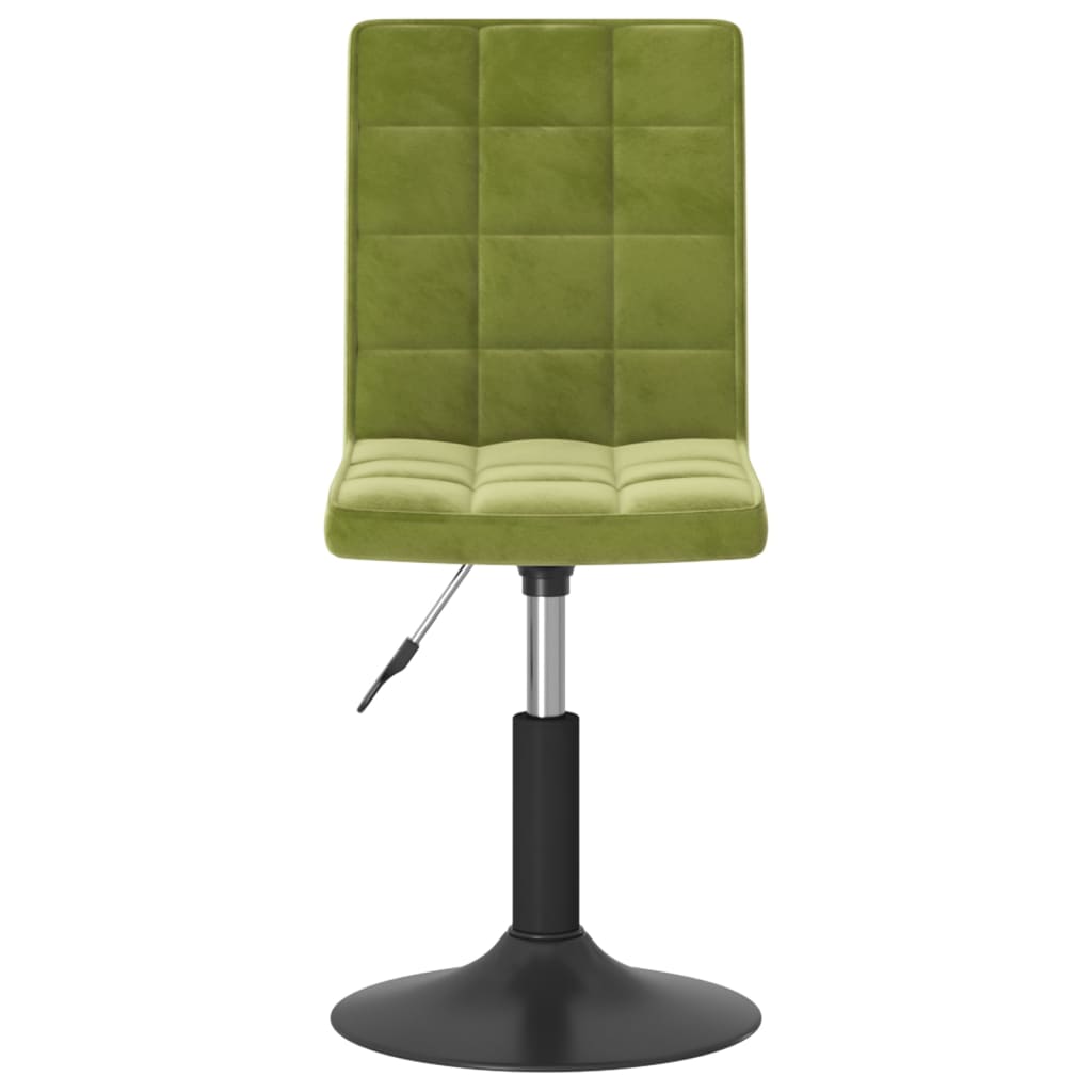 Chaises pivotantes à manger lot de 4 vert clair velours - XIOS