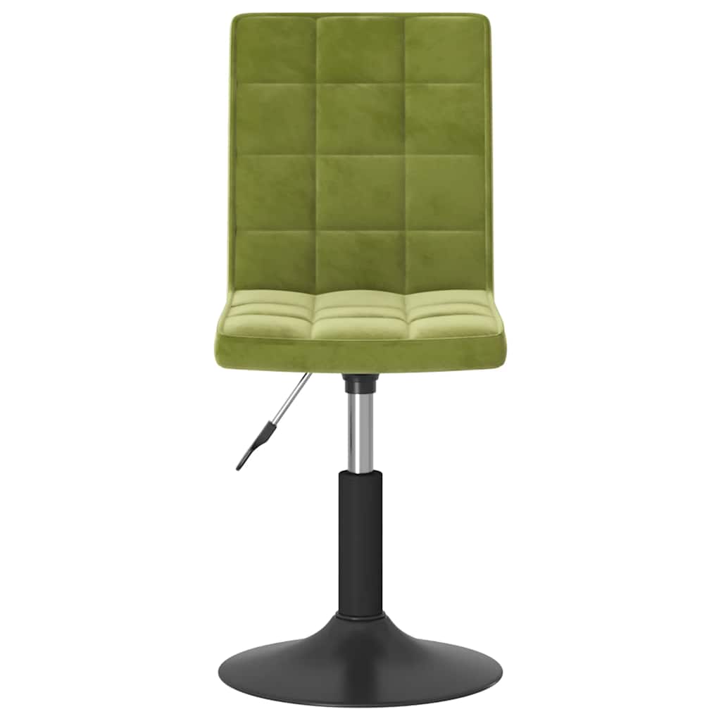 Chaises pivotantes à manger lot de 4 vert clair velours - XIOS