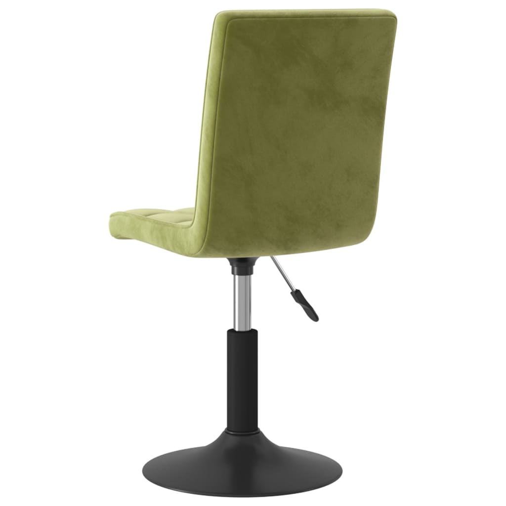 Chaises pivotantes à manger lot de 4 vert clair velours - XIOS