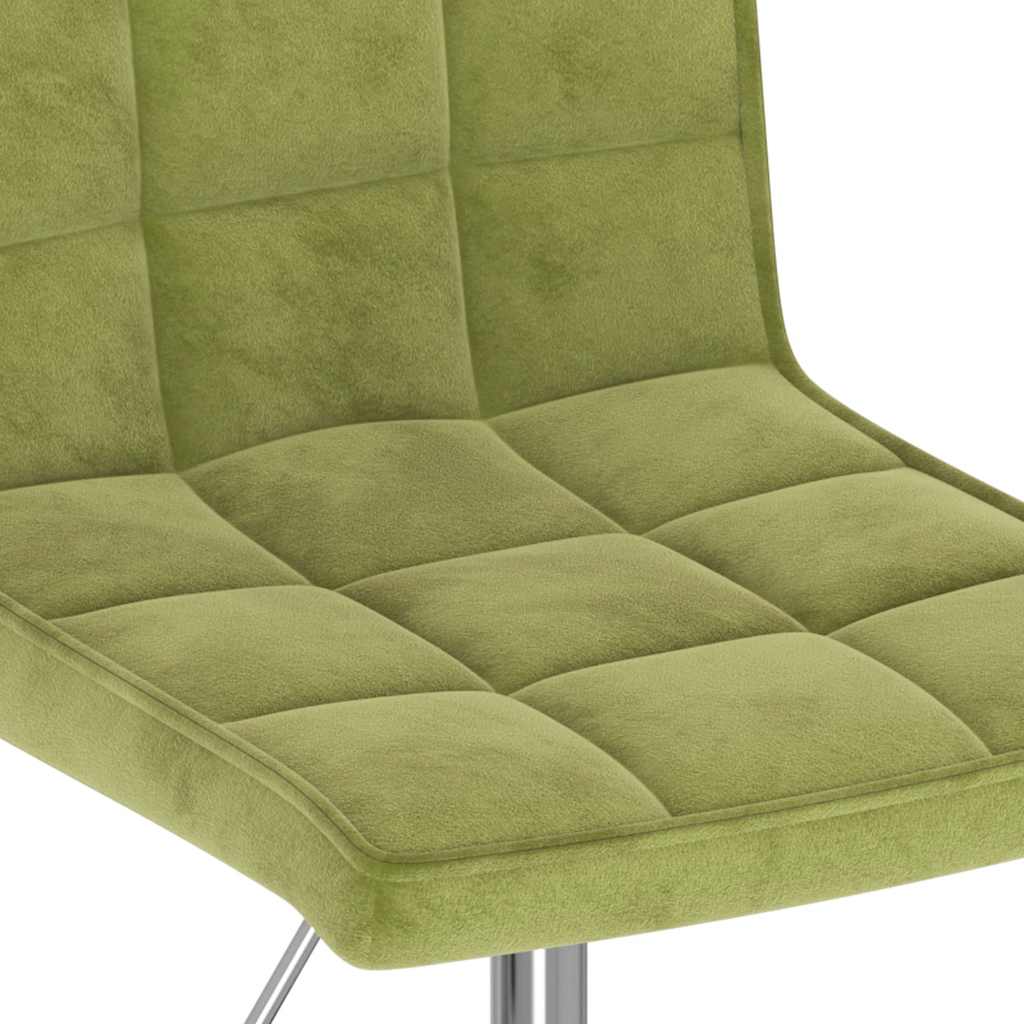 Chaises pivotantes à manger lot de 4 vert clair velours - XIOS