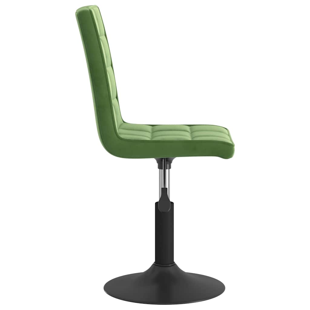 Chaises pivotantes à manger lot de 4 vert foncé velours - XIOS