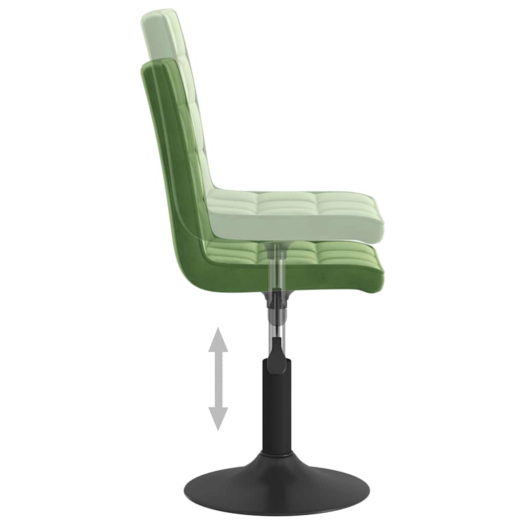 Chaises pivotantes à manger lot de 4 vert foncé velours - XIOS