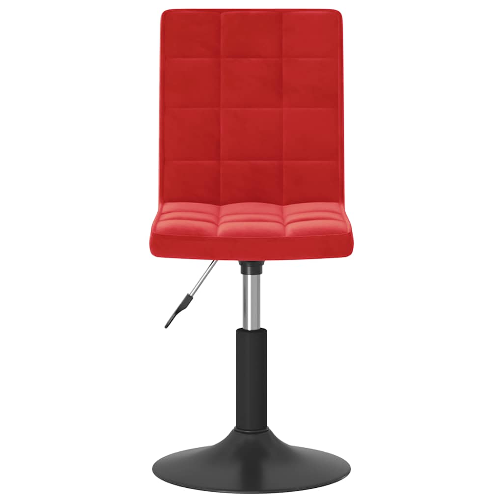 Chaises à manger pivotantes lot de 4 rouge bordeaux velours - XIOS