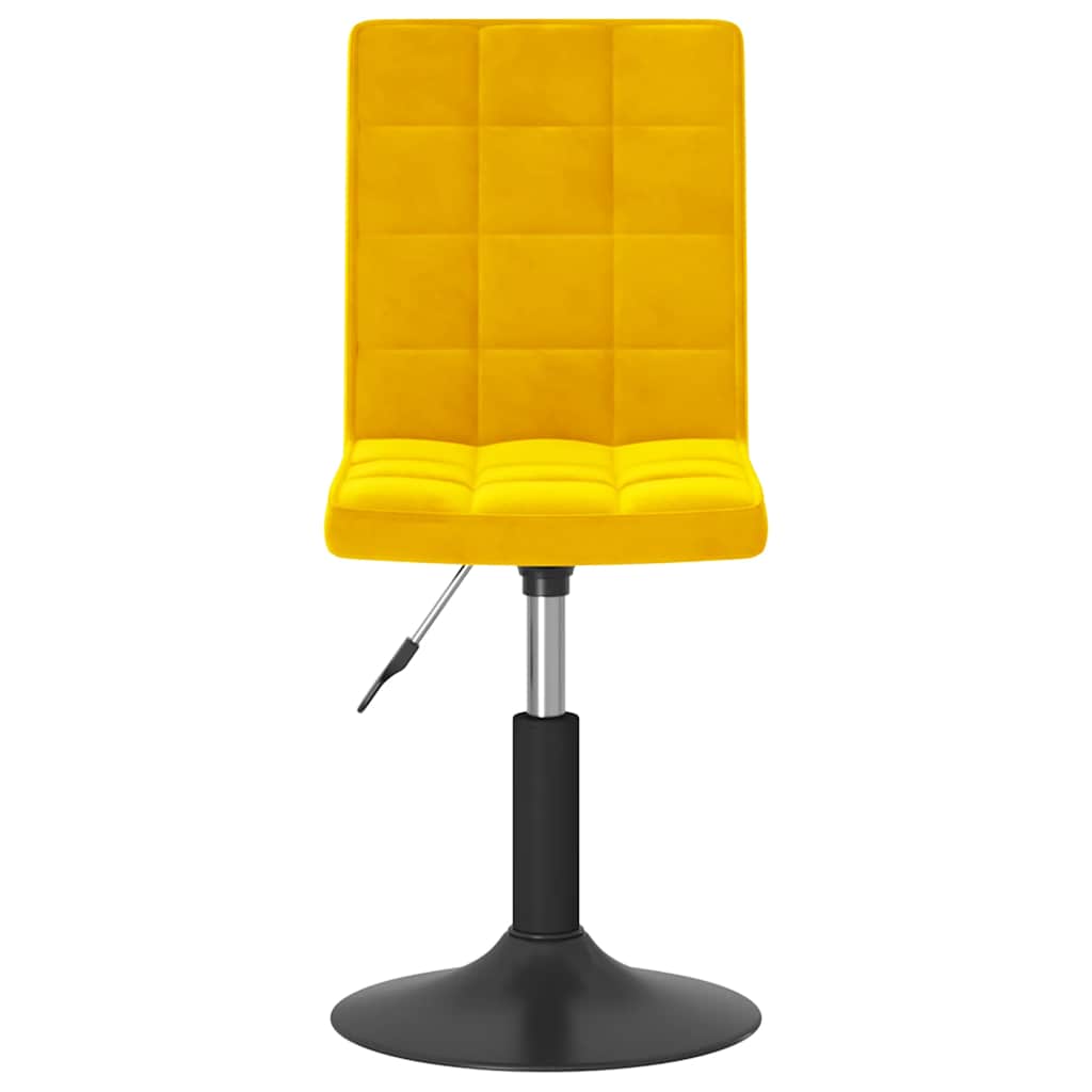 Chaises à manger pivotantes lot de 4 jaune moutarde velours - XIOS
