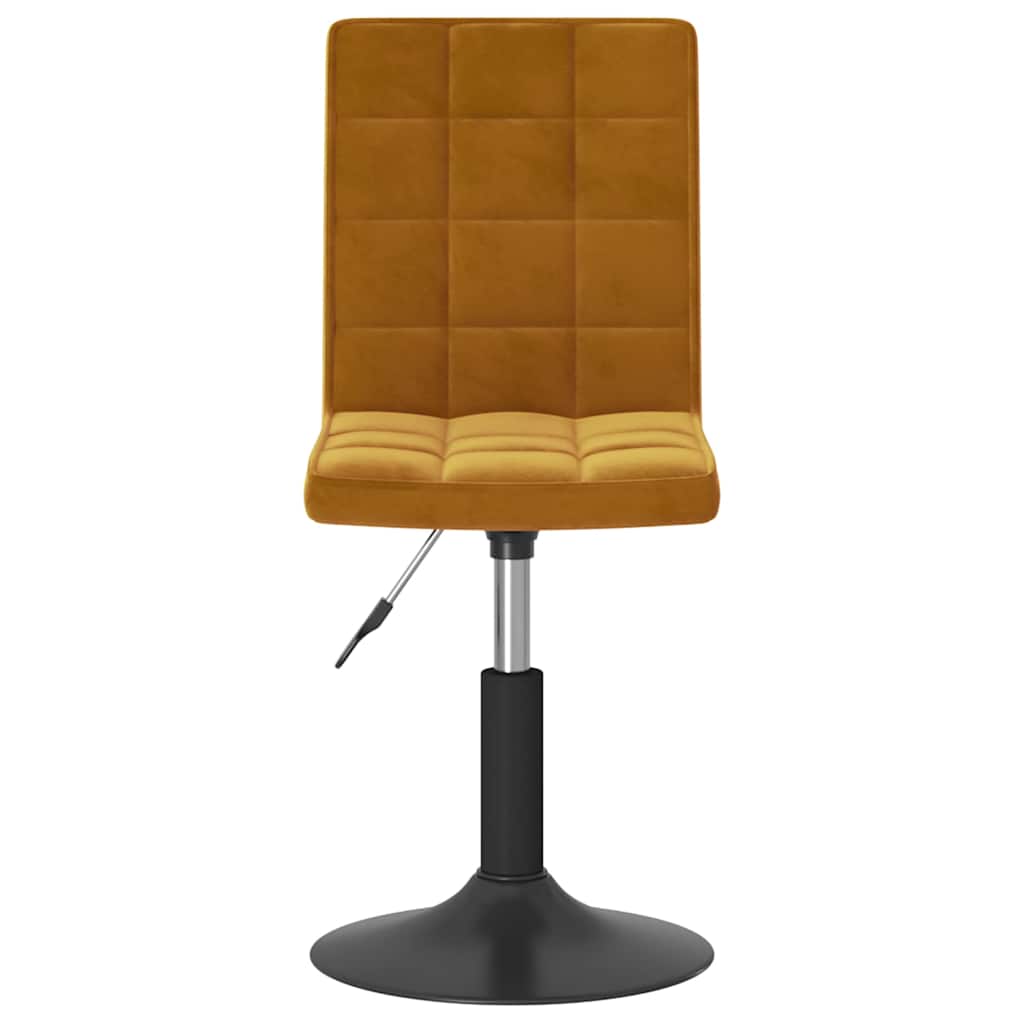 Chaises pivotantes à manger lot de 6 marron velours - XIOS
