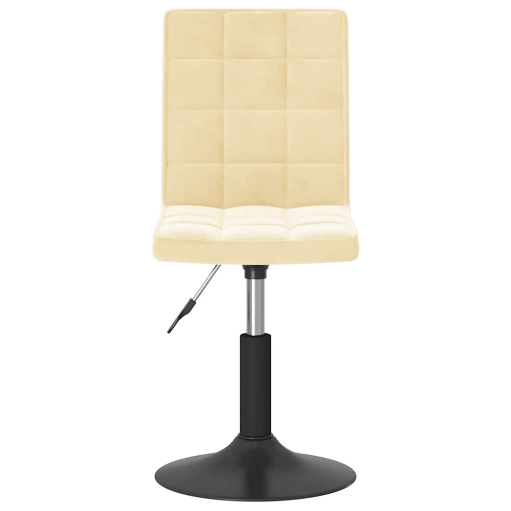Chaises pivotantes à manger lot de 6 crème velours