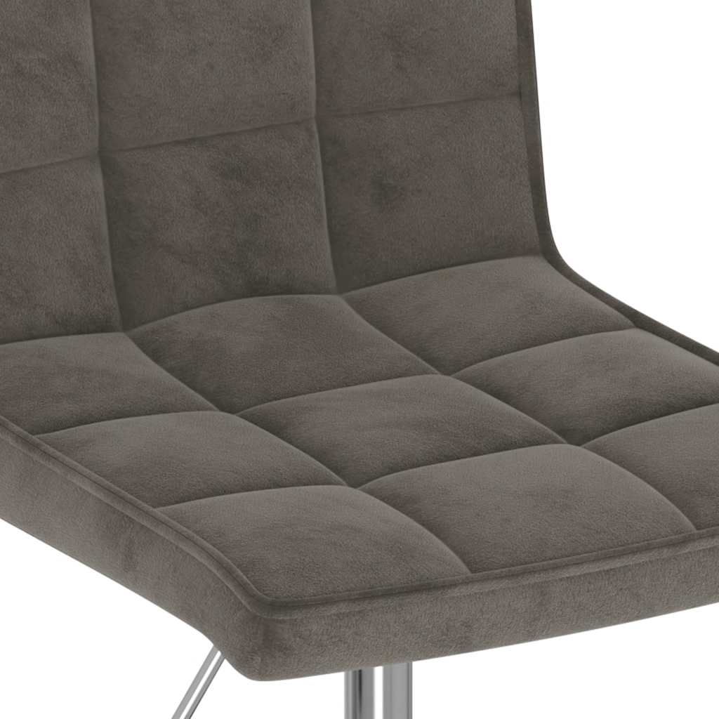 Chaises pivotantes à manger lot de 6 gris foncé velours - XIOS