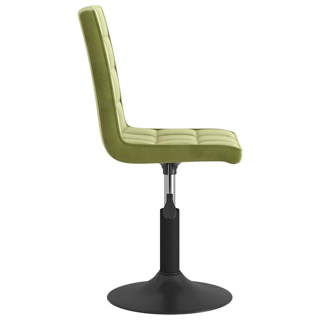 Chaises pivotantes à manger lot de 6 vert clair velours - XIOS
