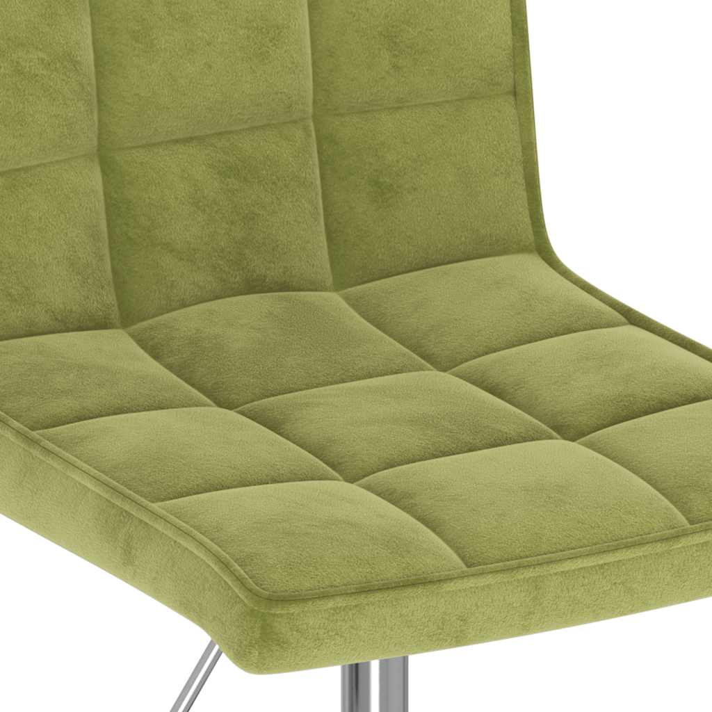 Chaises pivotantes à manger lot de 6 vert clair velours - XIOS