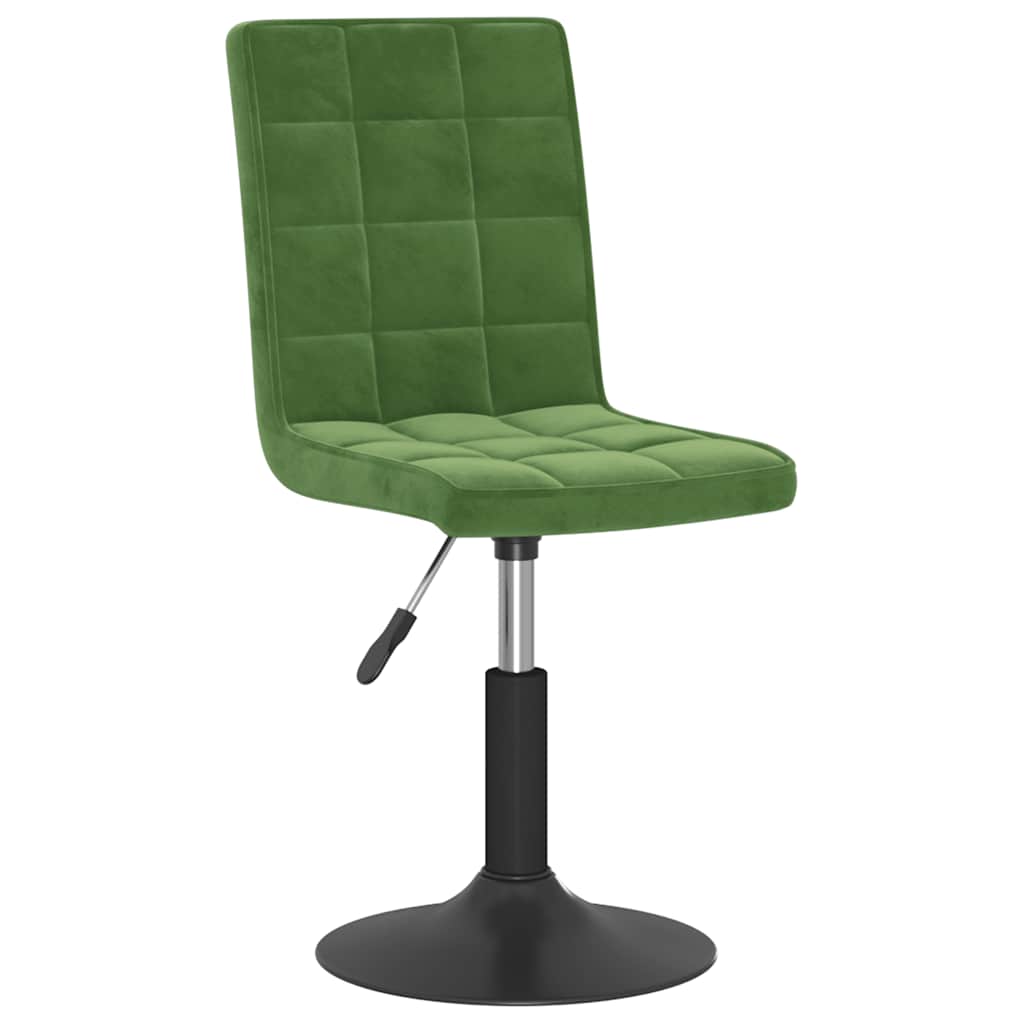 Chaises pivotantes à manger lot de 6 vert foncé velours - XIOS