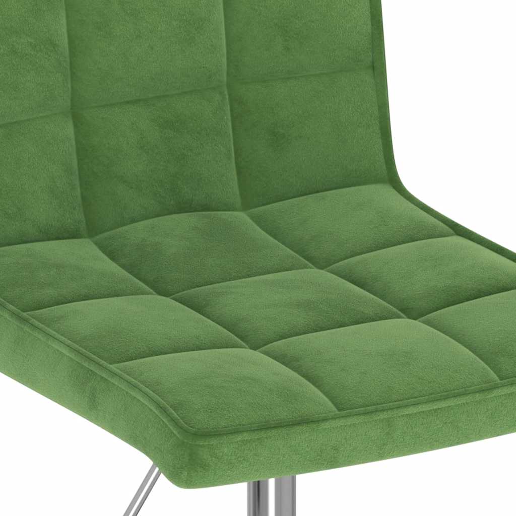 Chaises pivotantes à manger lot de 6 vert foncé velours - XIOS