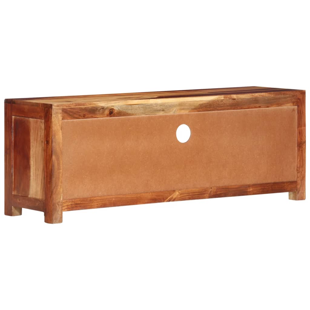 Meuble TV 110x30x40 cm Bois d'acacia massif - XIOS