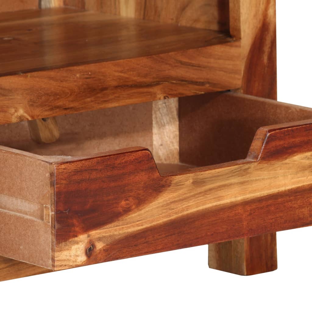 Meuble TV 110x30x40 cm Bois d'acacia massif - XIOS