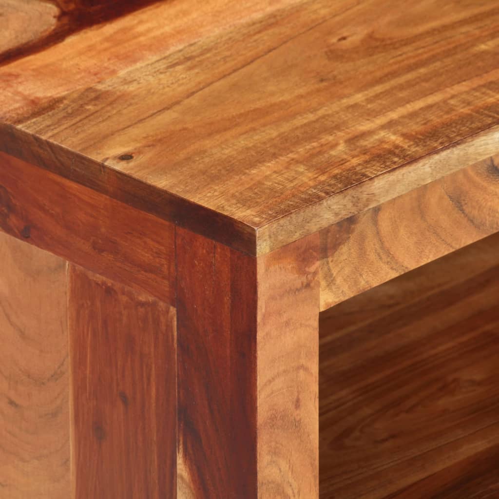 Meuble TV 110x30x40 cm Bois d'acacia massif - XIOS