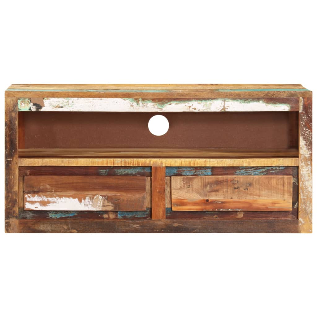 Meuble TV 88x30x40 cm Bois massif de récupération - XIOS
