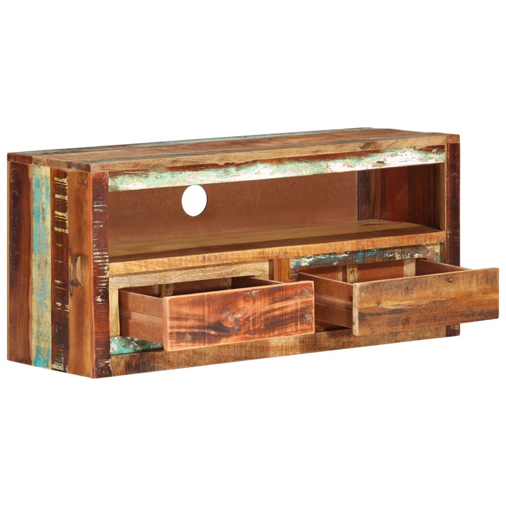 Meuble TV 88x30x40 cm Bois massif de récupération - XIOS