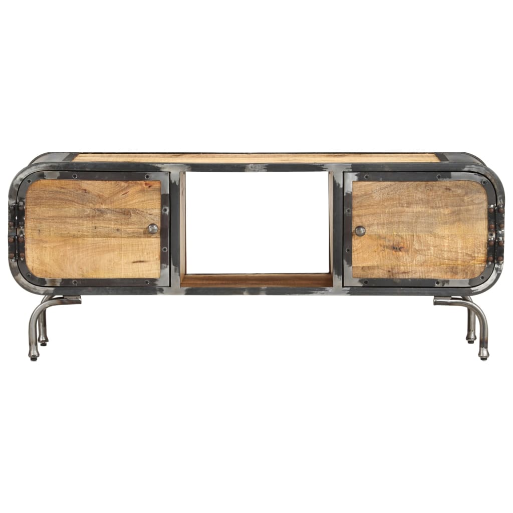 Meuble TV 110x30x42 cm Bois massif de manguier - XIOS