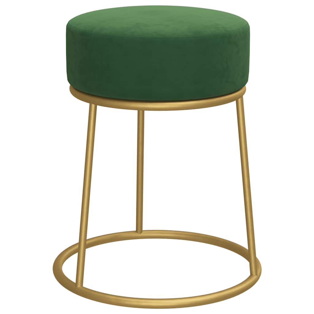 Tabouret rond Vert Velours - XIOS