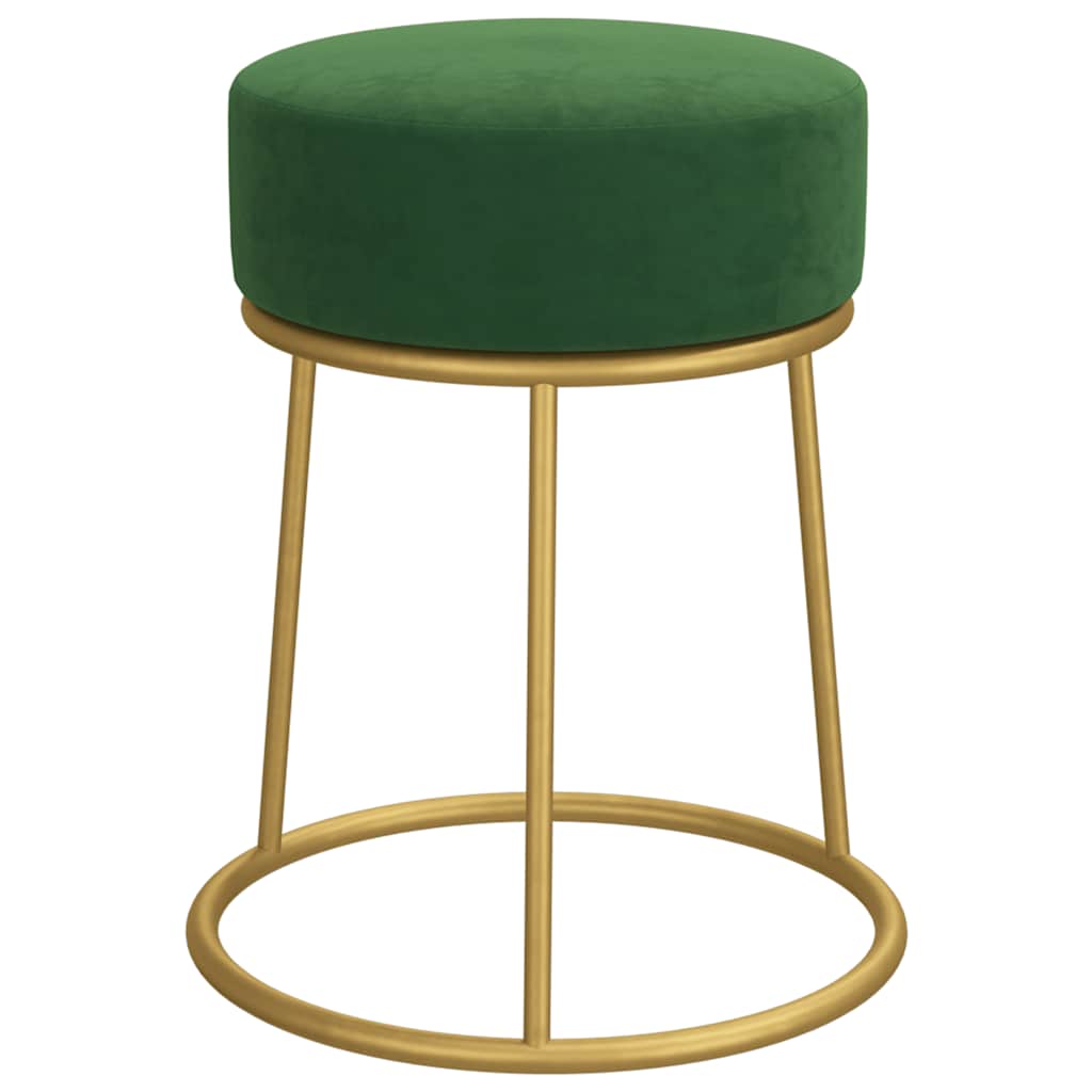 Tabouret rond Vert Velours - XIOS