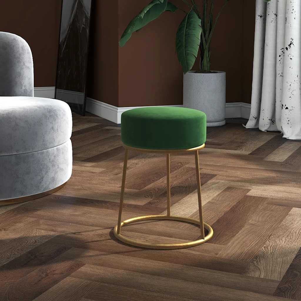 Tabouret rond Vert Velours - XIOS