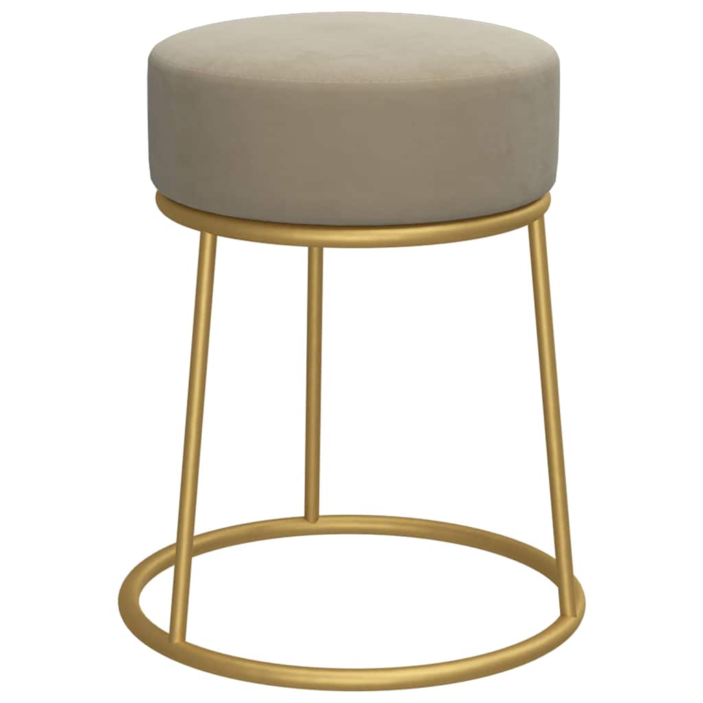 Tabouret rond Gris foncé Velours - XIOS