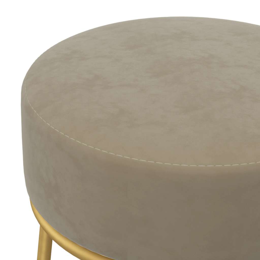 Tabouret rond Gris foncé Velours - XIOS