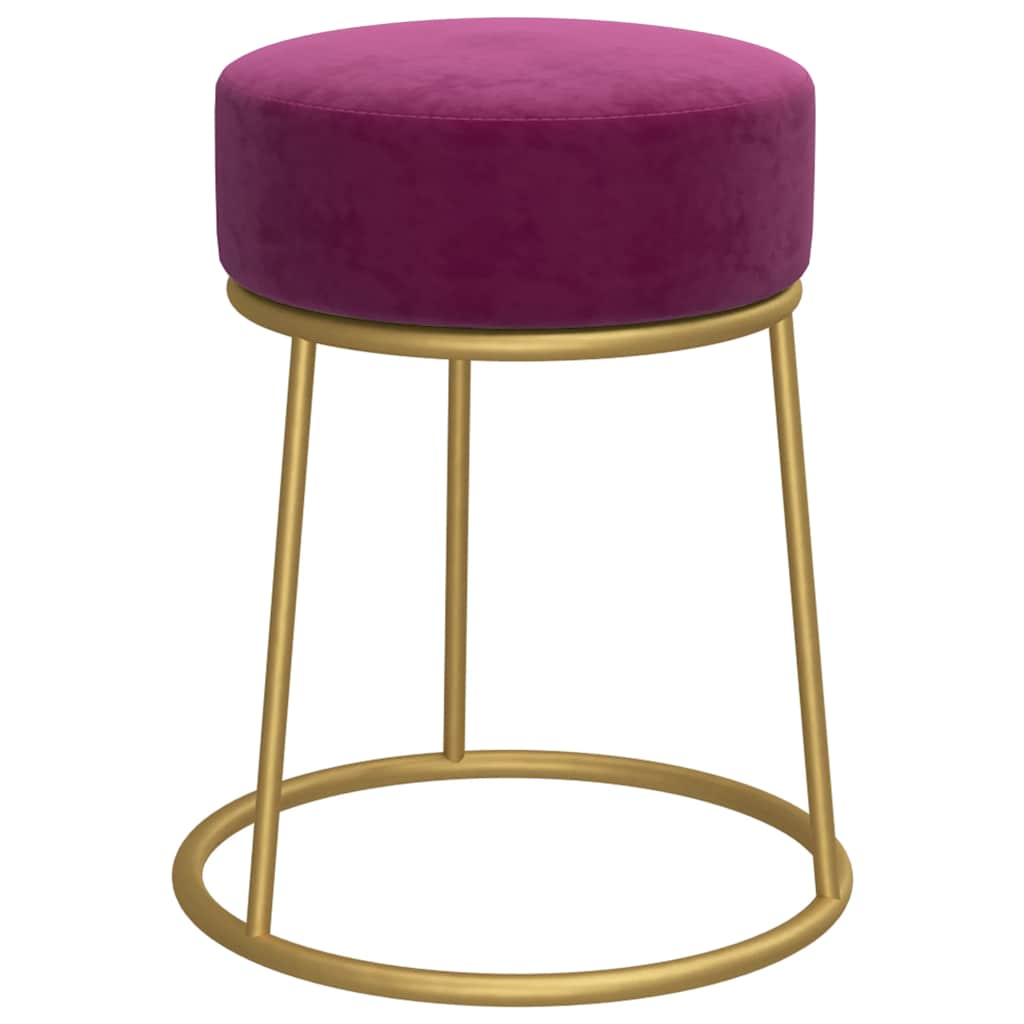 Tabouret rond Violet Velours - XIOS