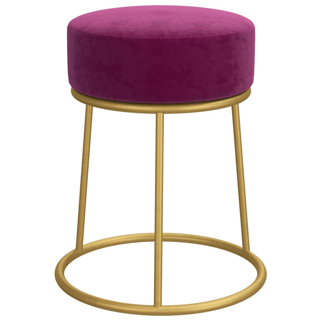Tabouret rond Violet Velours - XIOS
