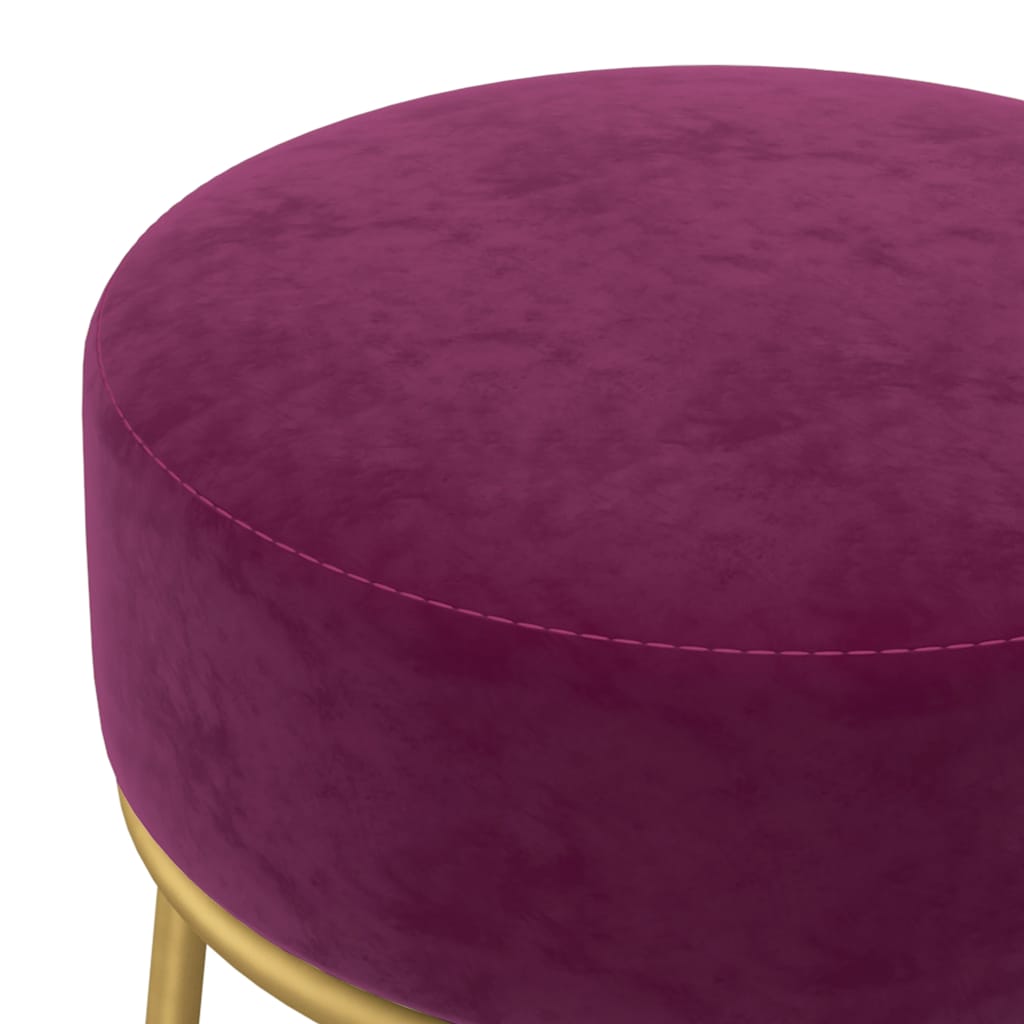 Tabouret rond Violet Velours - XIOS