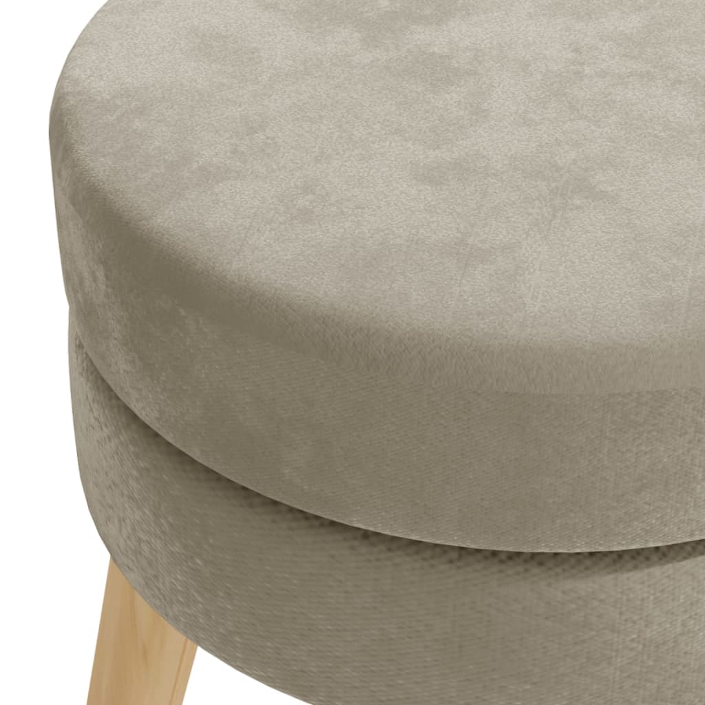 Tabouret rond Gris foncé Velours - XIOS