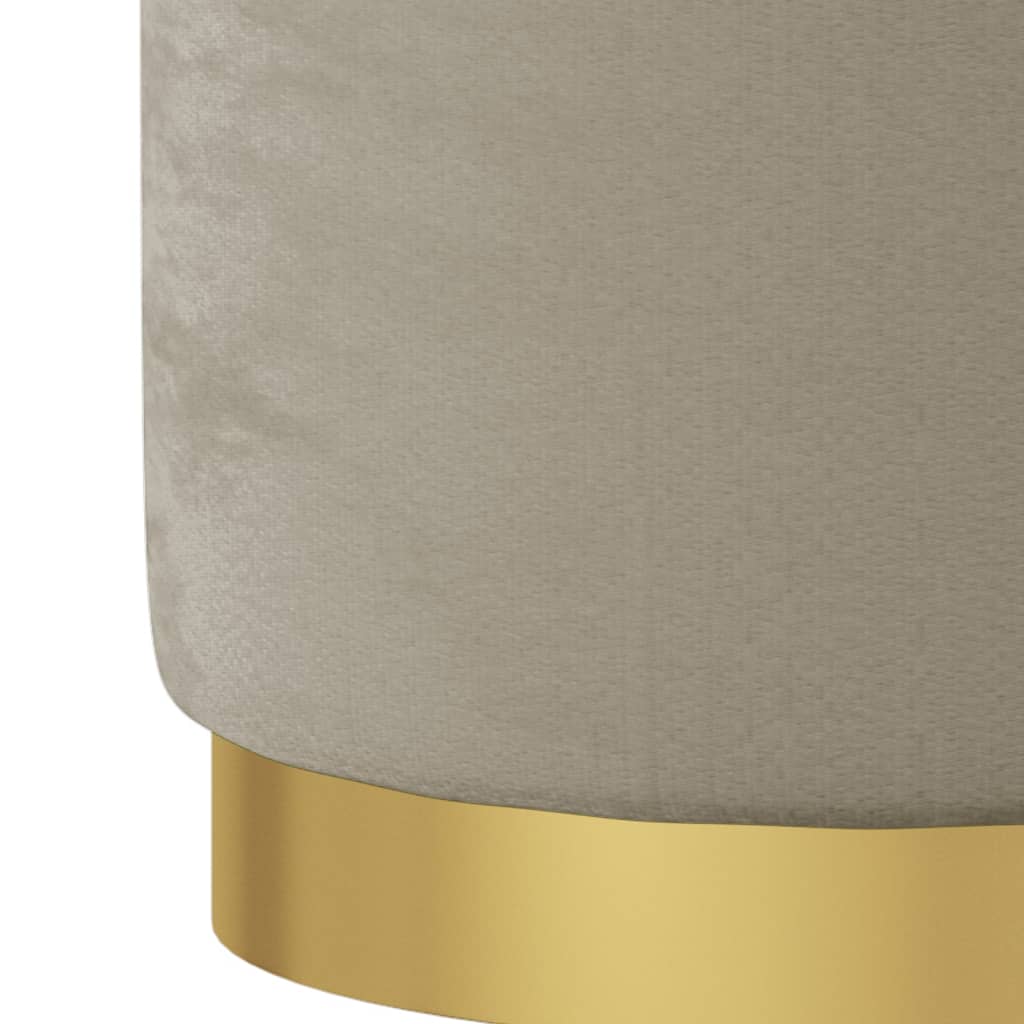 Tabouret de rangement rond Gris foncé Velours 31 x 37 cm - XIOS