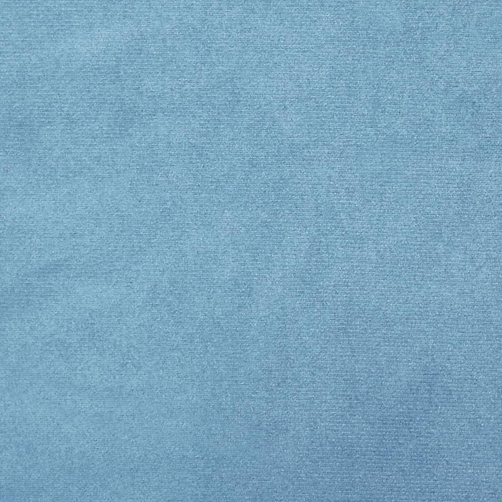 Tabouret de rangement rond Bleu clair Velours 31 x 37 cm - XIOS