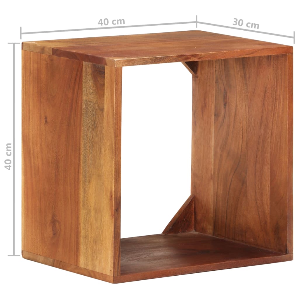 Étagère murale 40x30x40 cm Bois d'acacia solide - XIOS