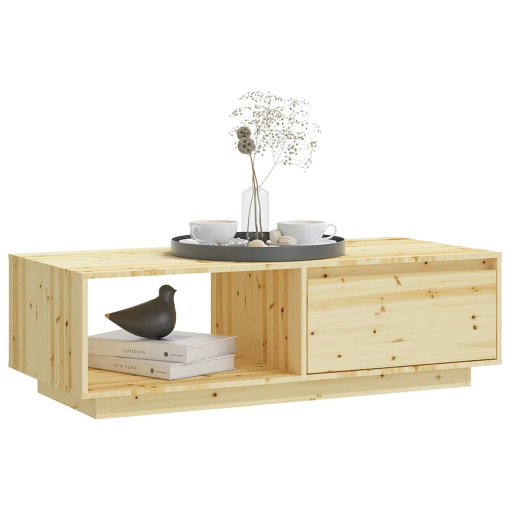 Table basse 110x50x33,5 cm bois de sapin massif - XIOS